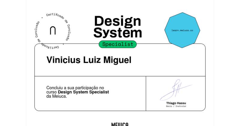 Certificado Design system